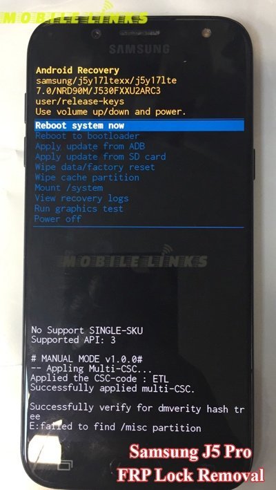 Samsung Galaxy J5 Pro FRP Unlocking Service