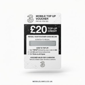 Three Mobile Top Up Voucher