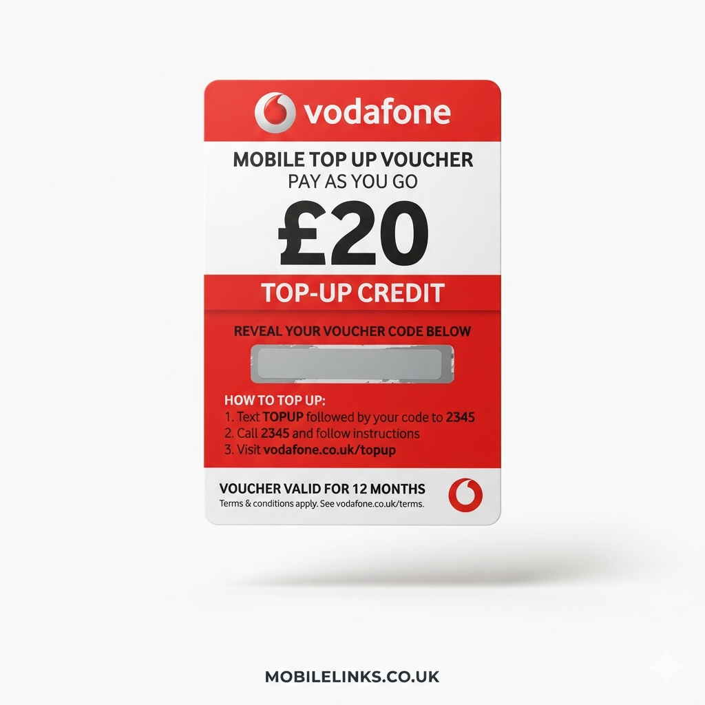 Vodafone Mobile Top Up Voucher