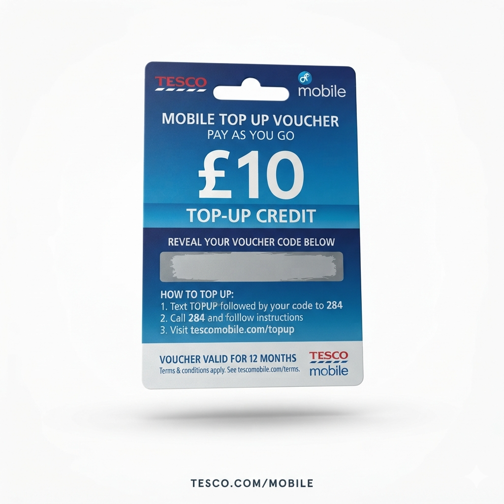 Tesco Mobile Top Up Voucher