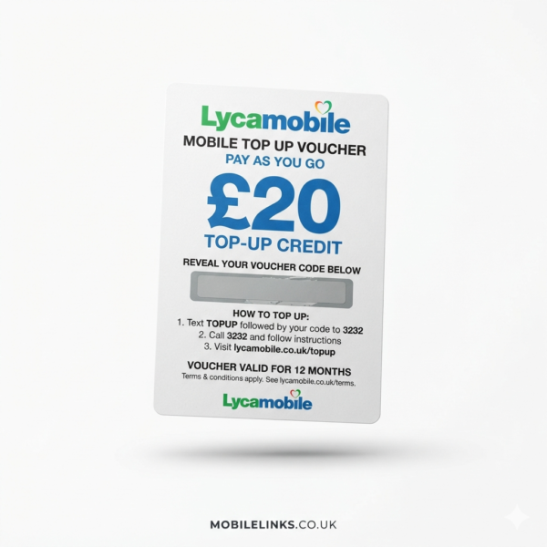 Lycamobile Top Up Voucher