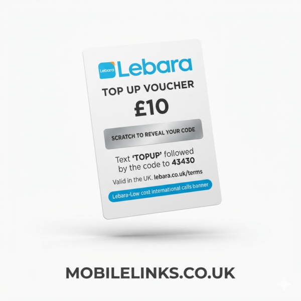 Lebara Mobile Top Up Voucher