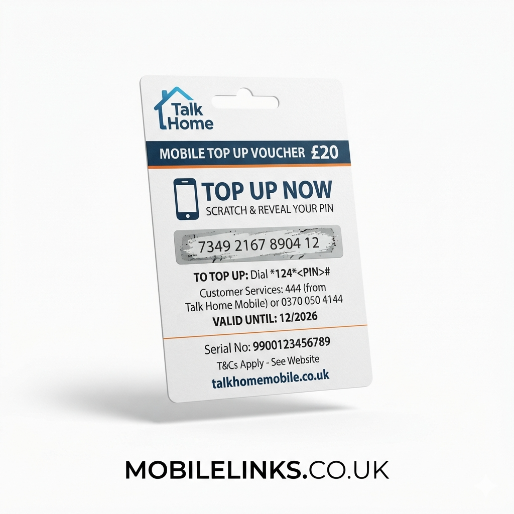 Talk Home Mobile Top Up Voucher