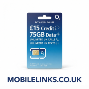 O2 PAYG SIM £15 – 75GB Data + Unlimited Calls & Texts UK