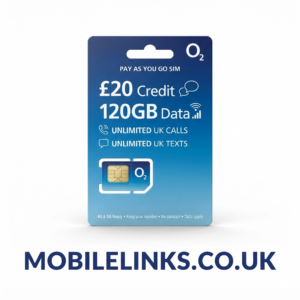 O2 PAYG SIM £20 – 120GB Data + Unlimited Calls & Texts UK