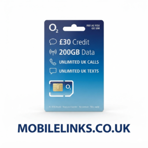 O2 PAYG SIM £30 – 200GB Data + Unlimited Calls & Texts UK