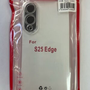 Samsung Galaxy S25 Edge Clear Shockproof Case Camera Ring Cover